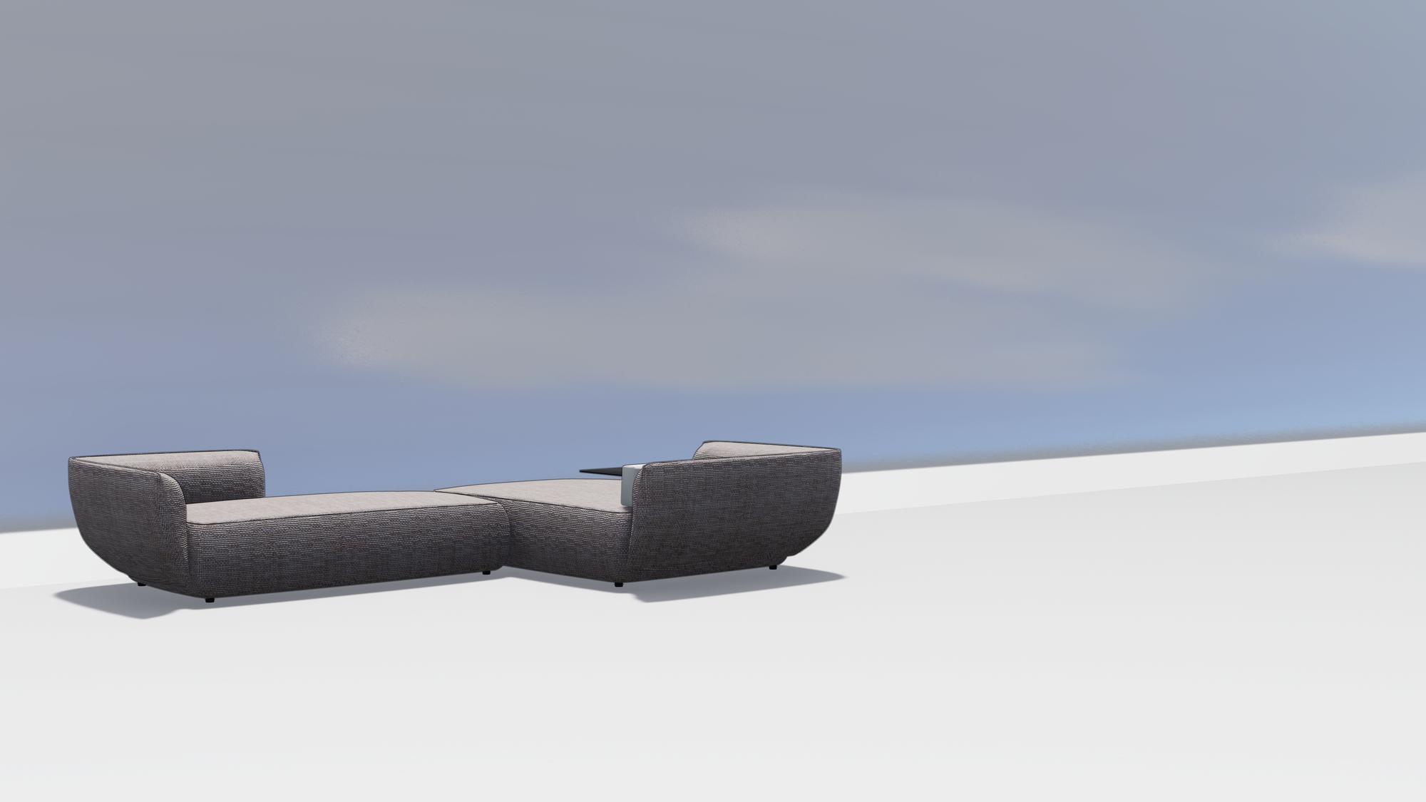 Terasa cu panorama și mobilier minimalist